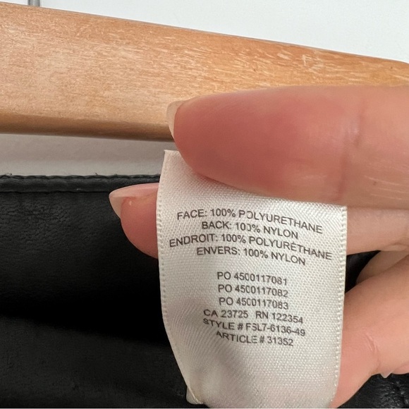 WILFRED FREE Daria  ankle vegan leather black pants - Picture 16 of 16